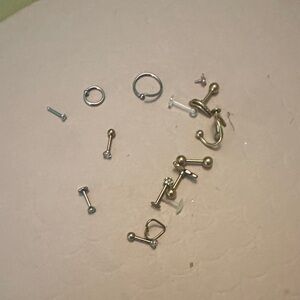 Mixed Metal Piercing Jewelry Set